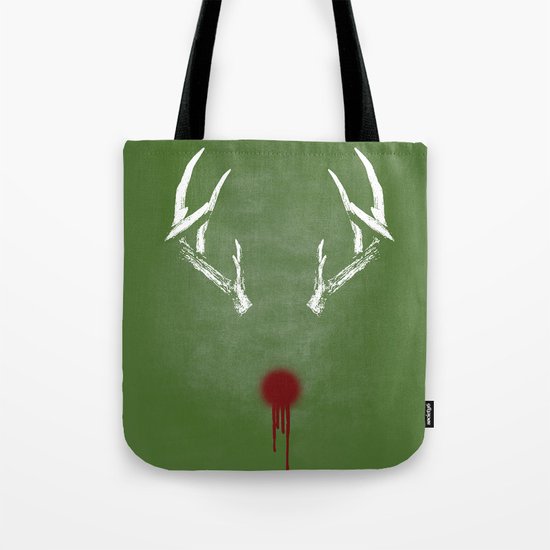 Rudolph the Bloody Nosed Reindeer Tote Bag