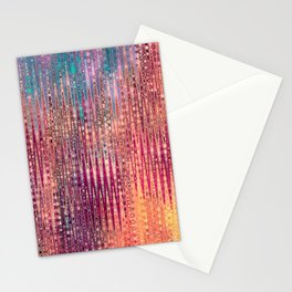 Bright Red And Purple Pink Abstract Stationery Card