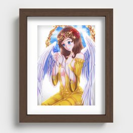 The Angel in the garden. Recessed Framed Print