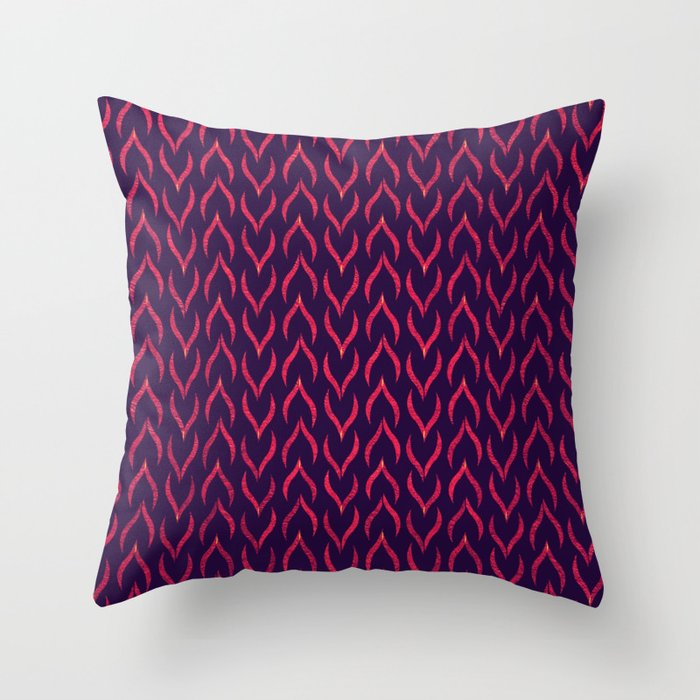 Pink and Purple Abstract Throw Pillow