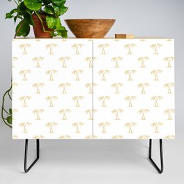 Tan Palm Trees Pattern Credenza