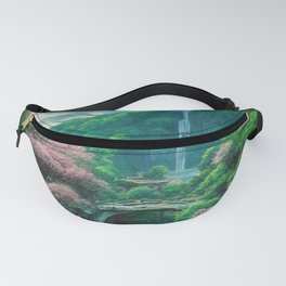 River with shrines on river bed, japan Fanny Pack