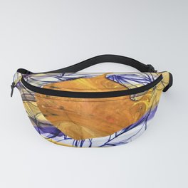 Petals on marbled patterns Fanny Pack