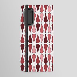 Retro Midcentury Teardrops Pink Android Wallet Case