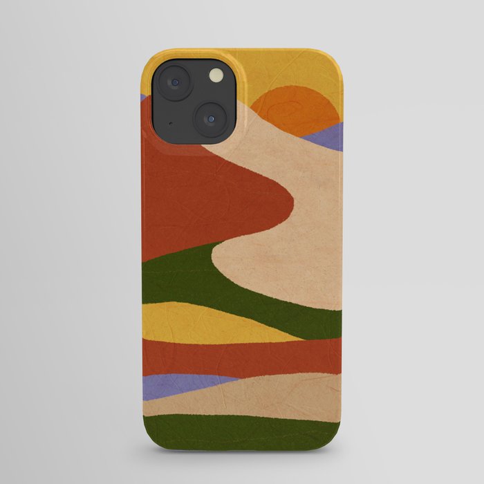 Dune #4 sunrise / sunset minimal abstract landscape illustration  iPhone Case