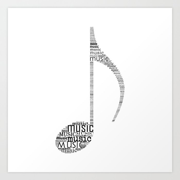 Typography Music Note Art Print By Ummuhanuslu Society6 See over 25,381 musical note images on danbooru. typography music note art print by ummuhanuslu