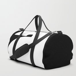 a (White & Black Letter) Duffle Bag