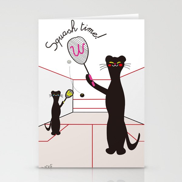 Squash players Stationery Cards