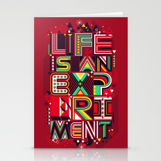 Life is an Experiment Stationery Cards