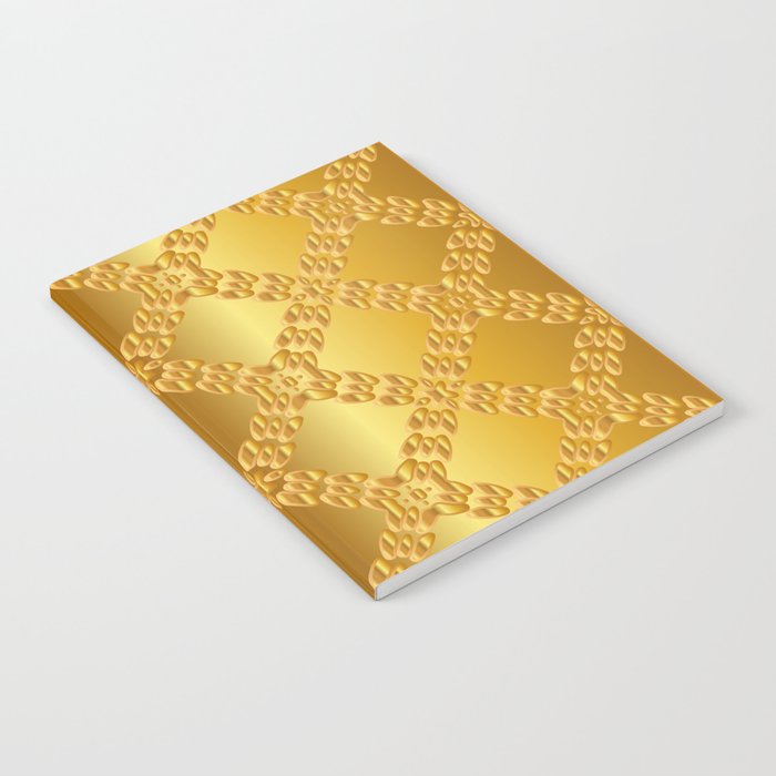 Gold metal texture background illustration. Notebook