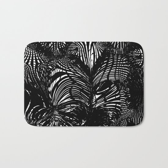 black stripes chaos Bath Mat