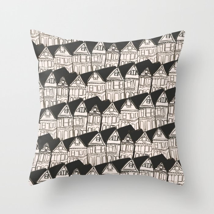 The Painted Ladies Throw Pillow