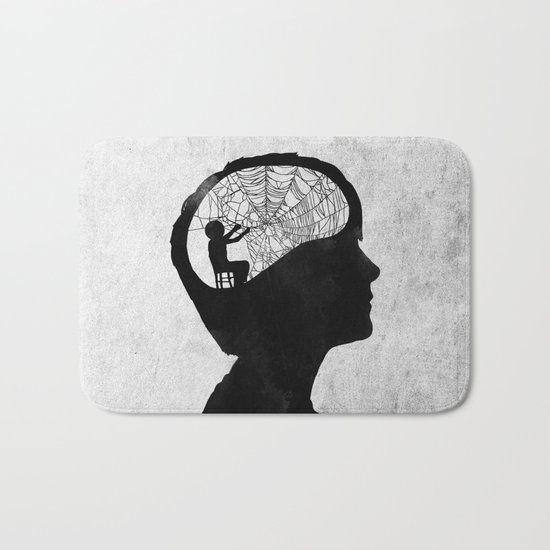 Musarañas (black and white) Bath Mat