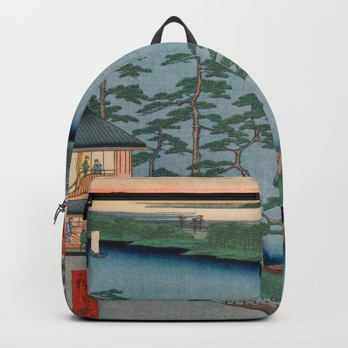 Niijuku Ferry Vintage Ukiyo-e Japanese Art Backpack