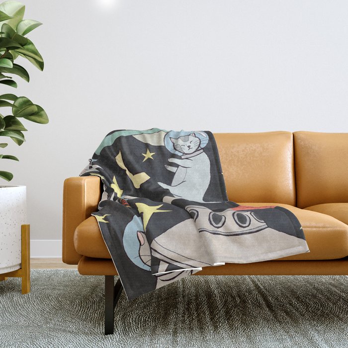 cosmo cats Throw Blanket