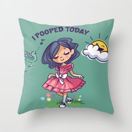 I Pooped Today Throw Pillow