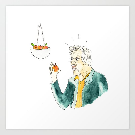 Gary Busey Eats A Peach Art Print By Bethnewcott Society6