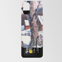 Log Cabins In Winter Android Card Case