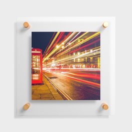 Great Britain Photography - Phonebooth Beside The Budy Traffic Floating Acrylic Print