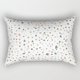 terrazzo stracciatella marble texture decorative pattern Rectangular Pillow