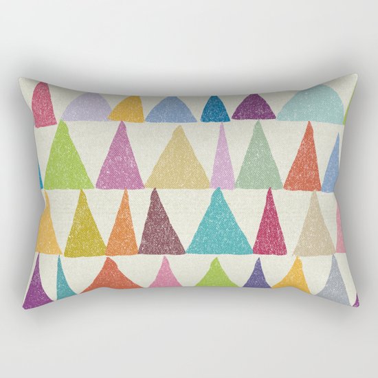 Analogous Shapes In Bloom. Rectangular Pillow