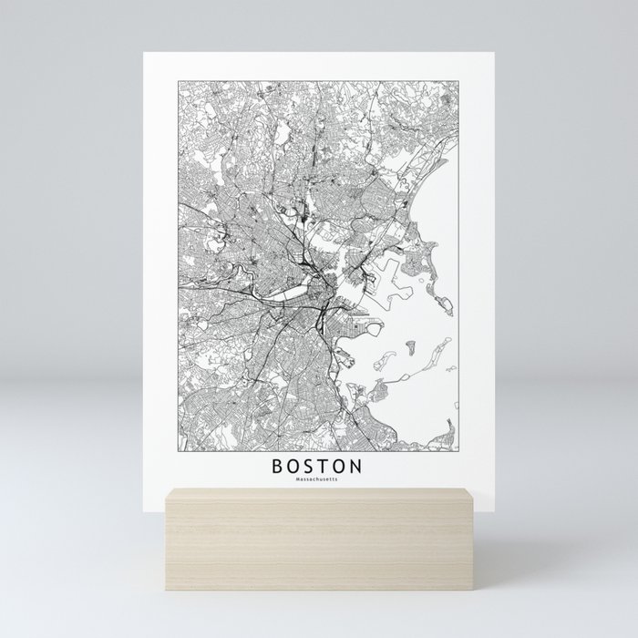 Boston Map Mini Art Print