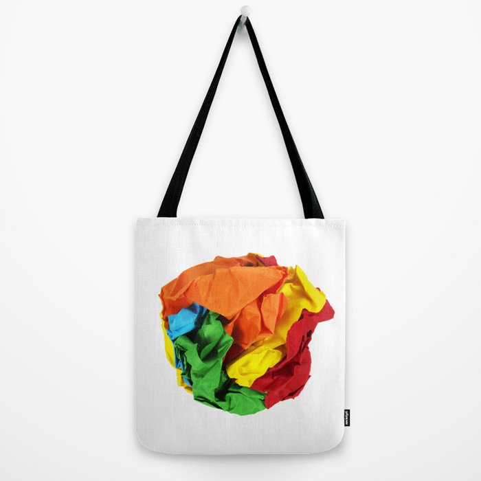 Crumpled effect on sale tote bag