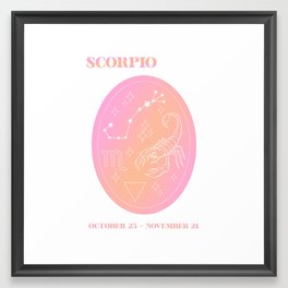 Scorpio Astrology Poster Framed Art Print