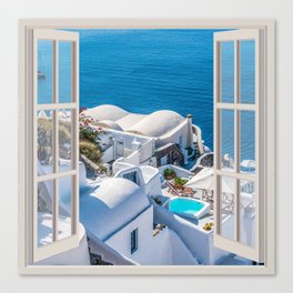 Santorini Greece | OPEN WINDOW ART Canvas Print
