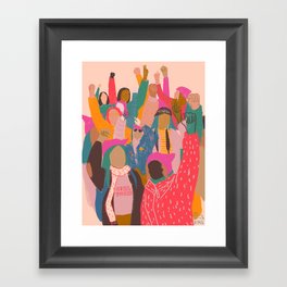 Womens march Framed Art Print