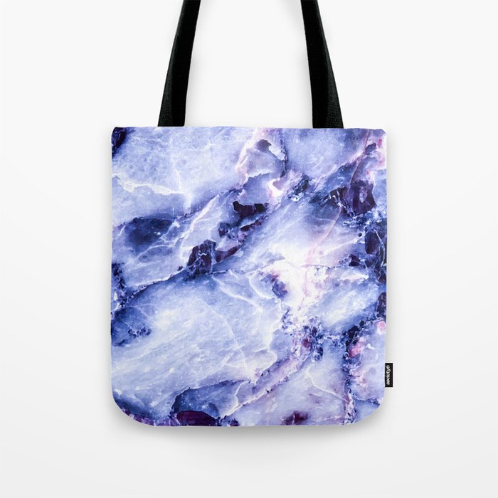 Purple Marble Tote Bag