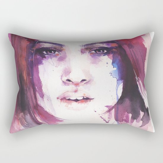 A girl from the other side of the street Rectangular Pillow