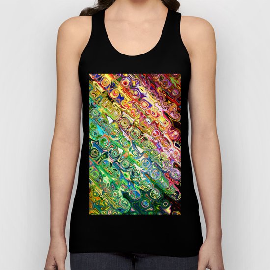 Colorful Glass Abstract Unisex Tank Top