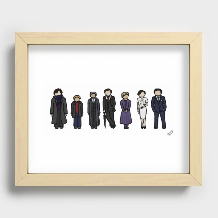 Characters of Sherlock Recessed Framed Print