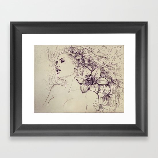 Lion's mane Framed Art Print