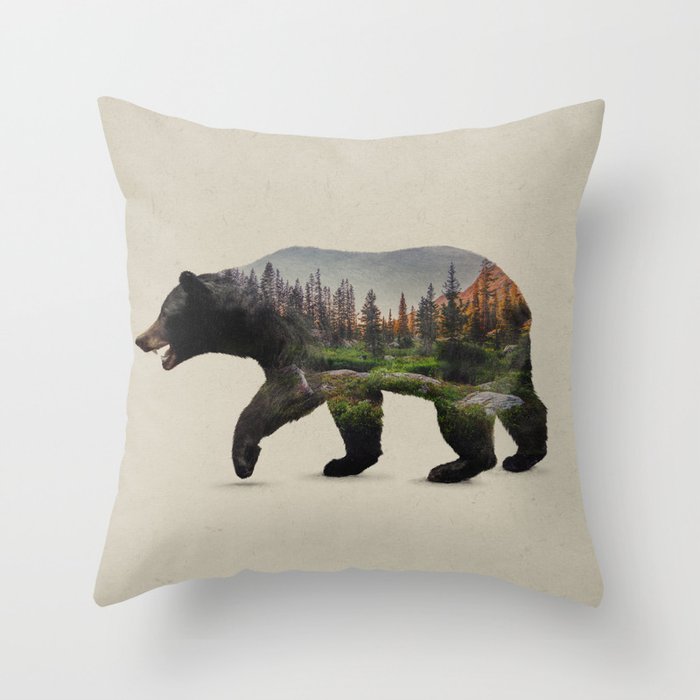 Black bear pillow top
