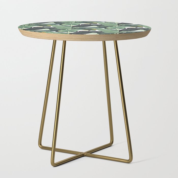 Banana Leaf Pattern Side Table By Mintzy Society6 Banana Leaf Pattern Side Table