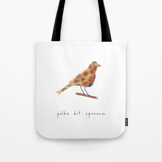 polka dot sparrow Tote Bag