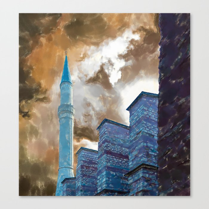 Minaret at the city wall Canvas Print