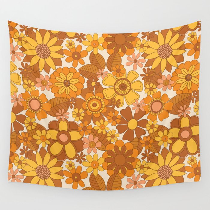 Orange and online yellow tapestry
