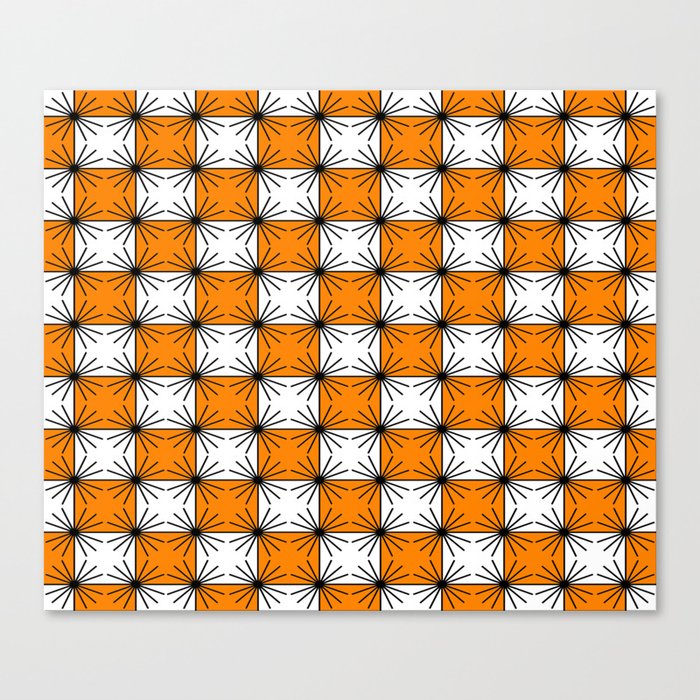 Abstract geometric pattern - orange. Canvas Print