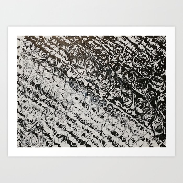 Black & White Swirls Art Print