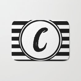 Monogram Bath Mats Society6