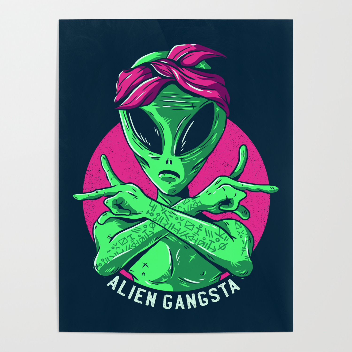 Alien gangster Poster by Pa3ck | Society6