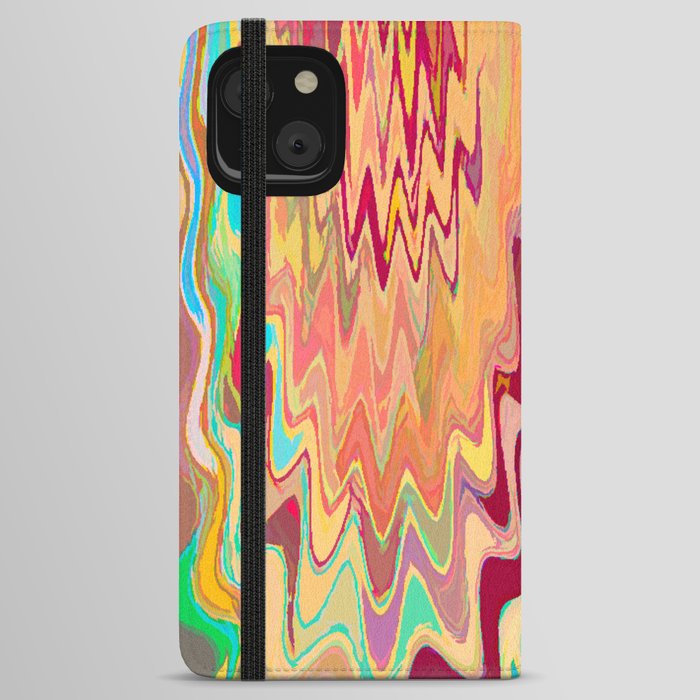 Colorful Liquid Paint Flow iPhone Wallet Case