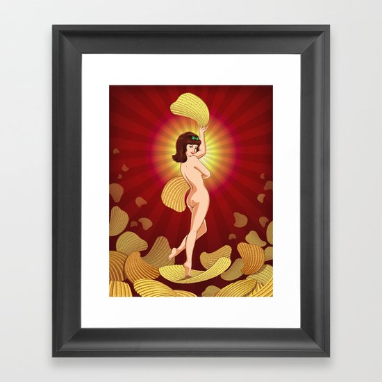 Chips Girl Framed Art Print