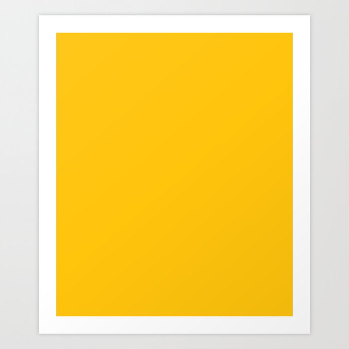 Mikado Yellow - solid color Art Print