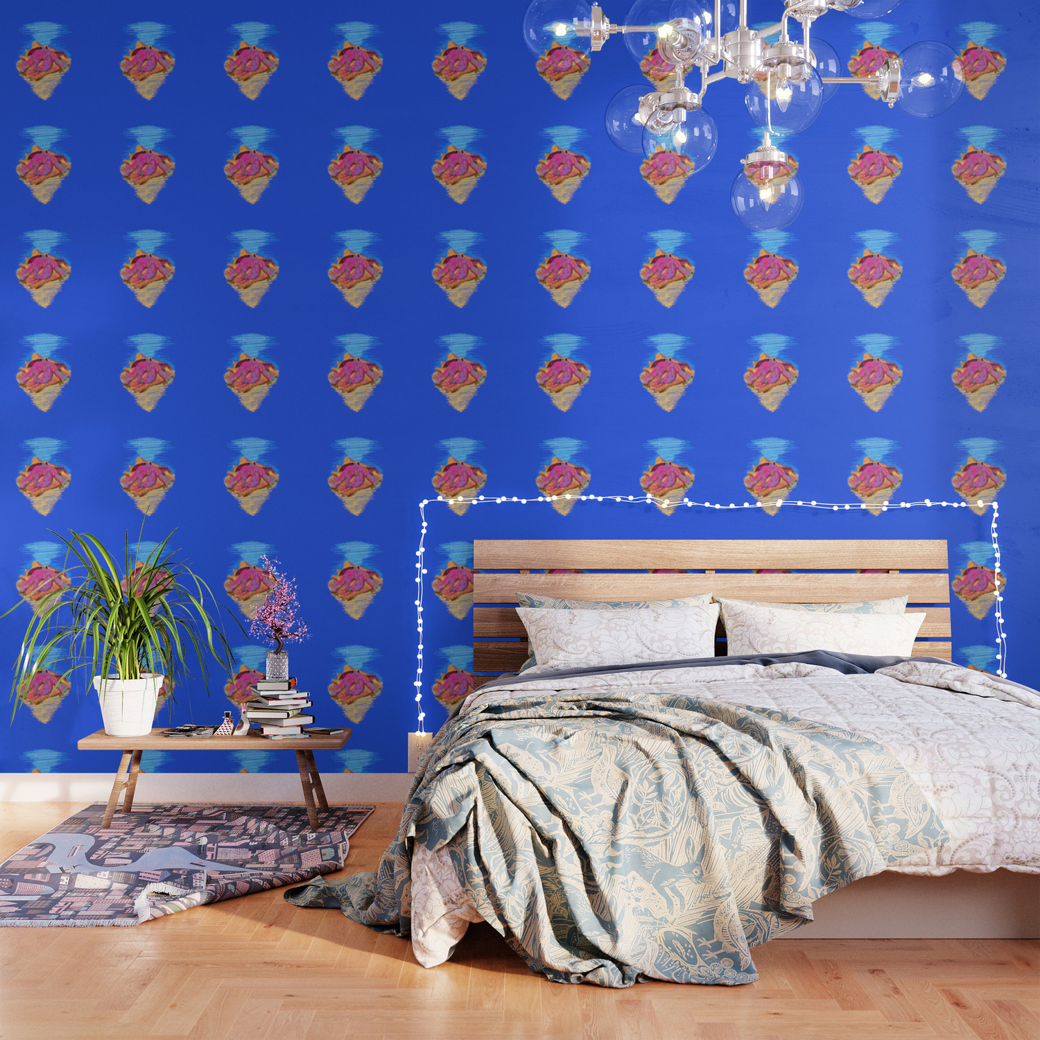 Colorful Hermit Crab In Conch Shell Dark Blue Wallpaper By Glen Thymmis Wesley Society6