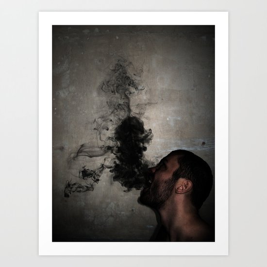Letting the darkness out Art Print