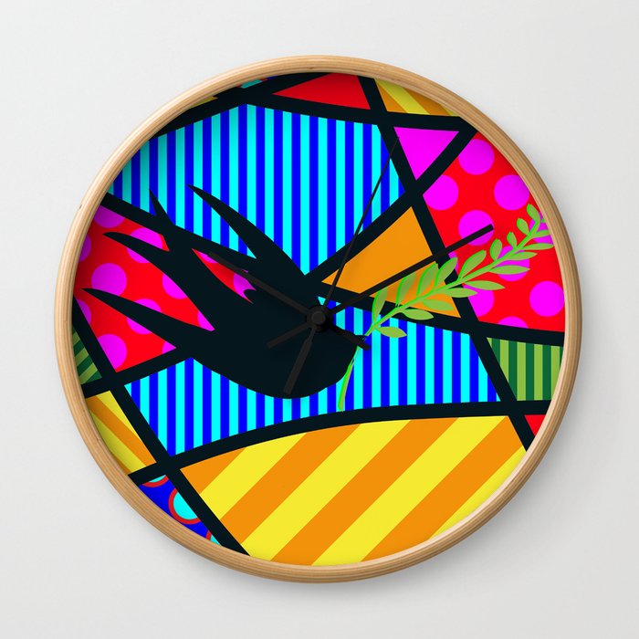 Lucky Swallow SQuare Wall Clock
